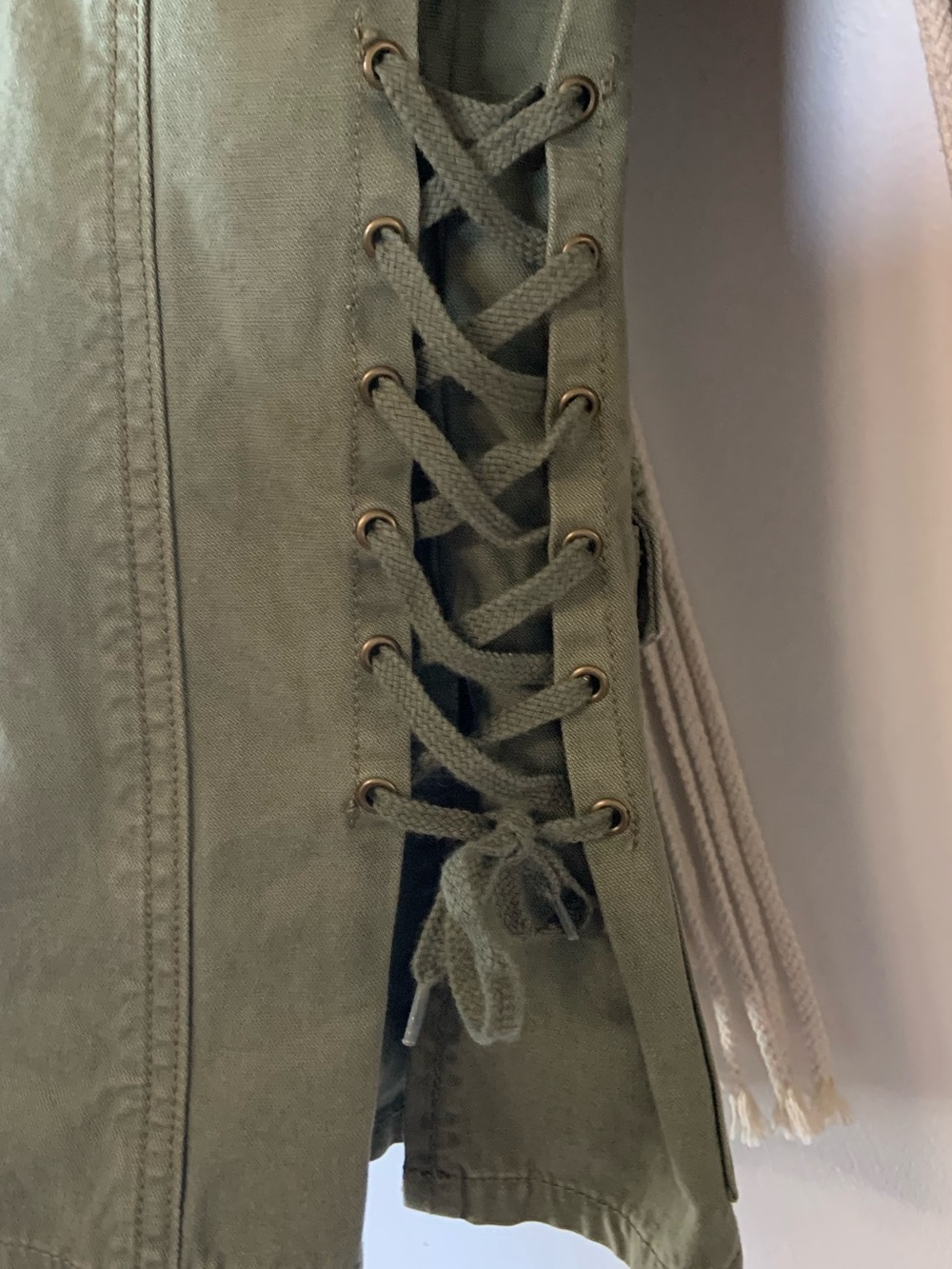 TORY BURCH Field Military Utility Lace Up Jacket Green Size XS - Picture 5 of 16